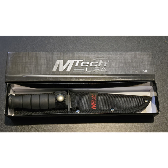 MTech USA MT‑575 10.5″ Fixed Blade Knife Full Tang, 440 Stainless, Nylon Sheath - Picture 1 of 5